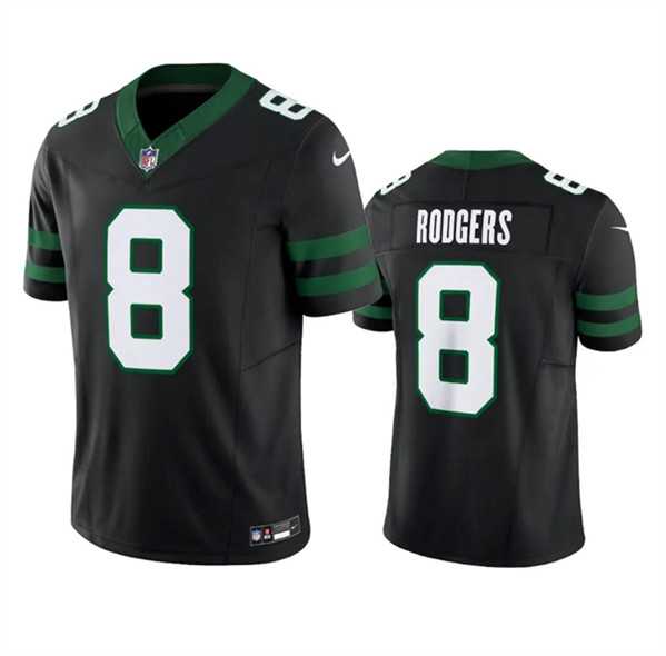 Men & Women & Youth New York Jets #8 Aaron Rodgers Black 2024 F.U.S.E. Vapor Limited Football Stitched Jersey->->NFL Jersey